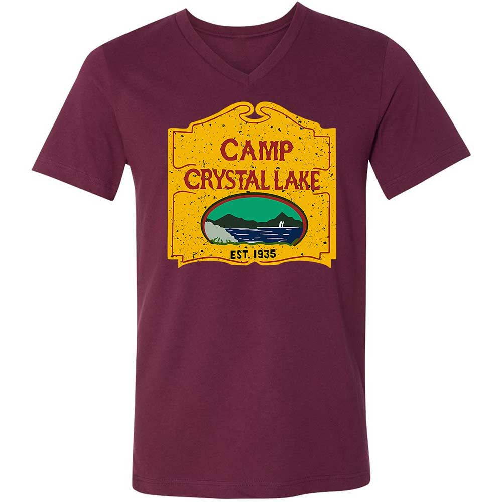 Unisex V-Neck T-Shirt - HMD99AW6 - Maroon - 8