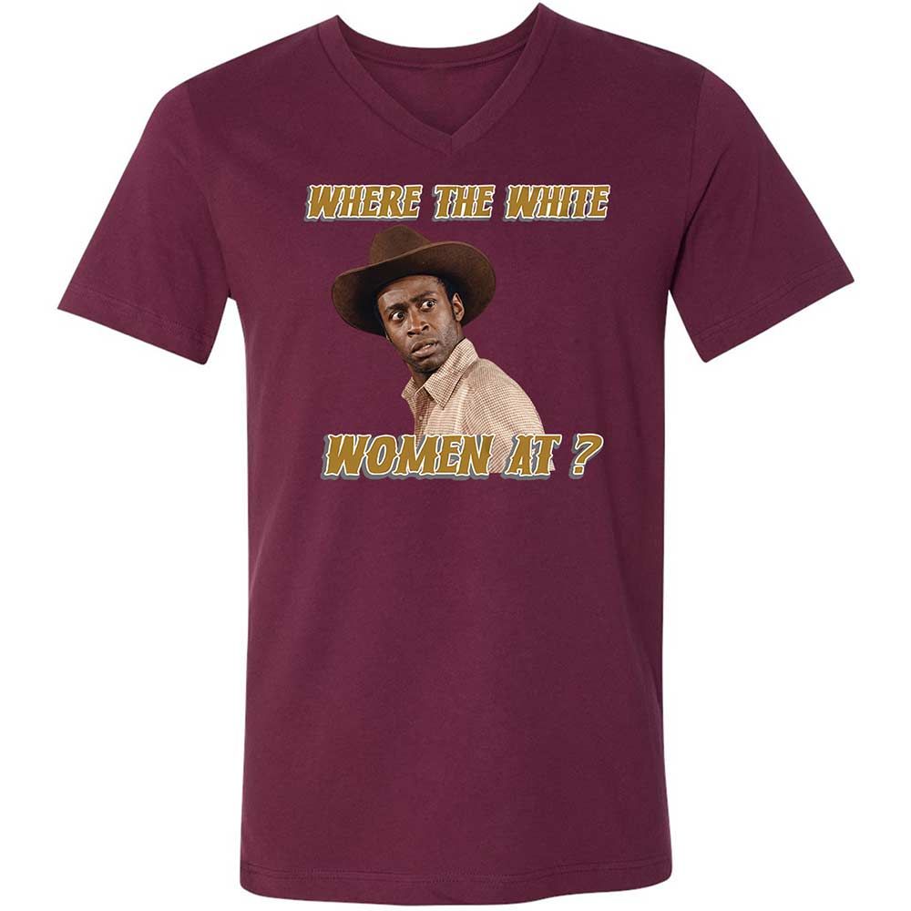 Unisex V-Neck T-Shirt - FYGNUFSF - Maroon - 8