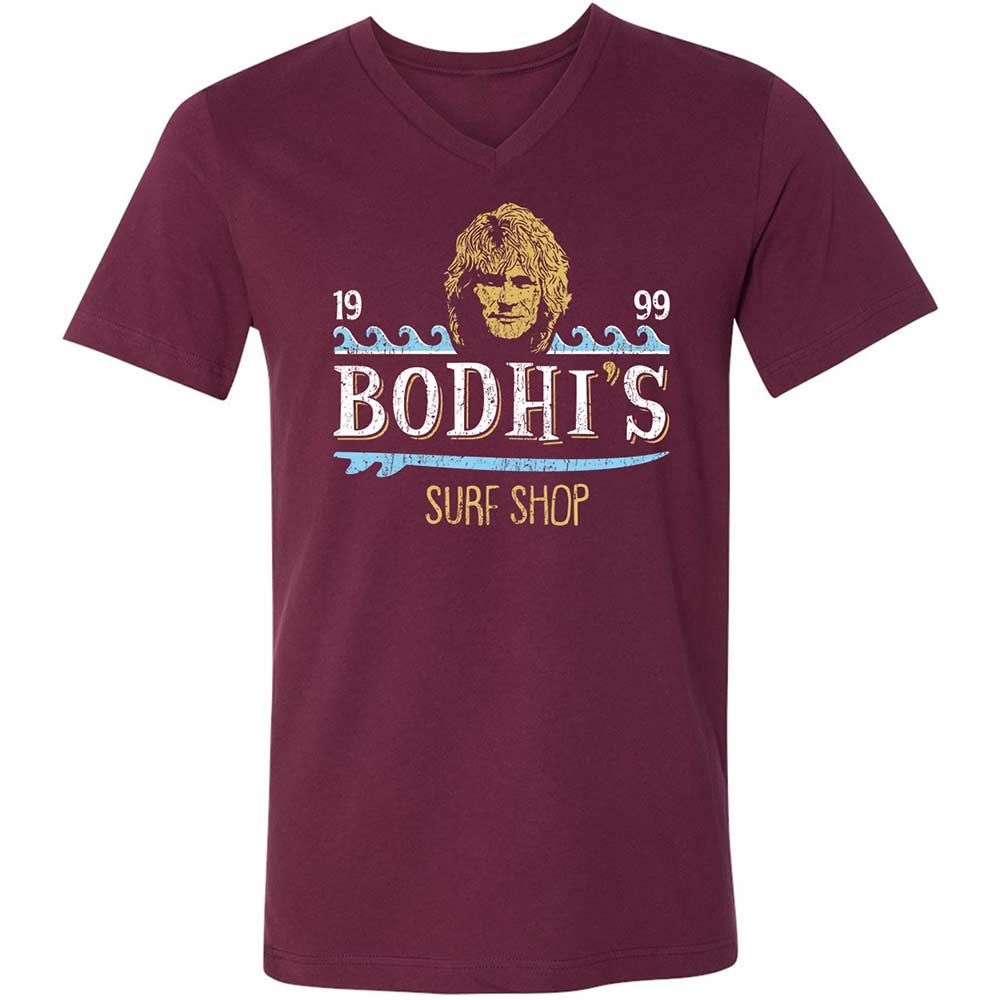 Unisex V-Neck T-Shirt - 1MEY3HEL - Maroon - 8
