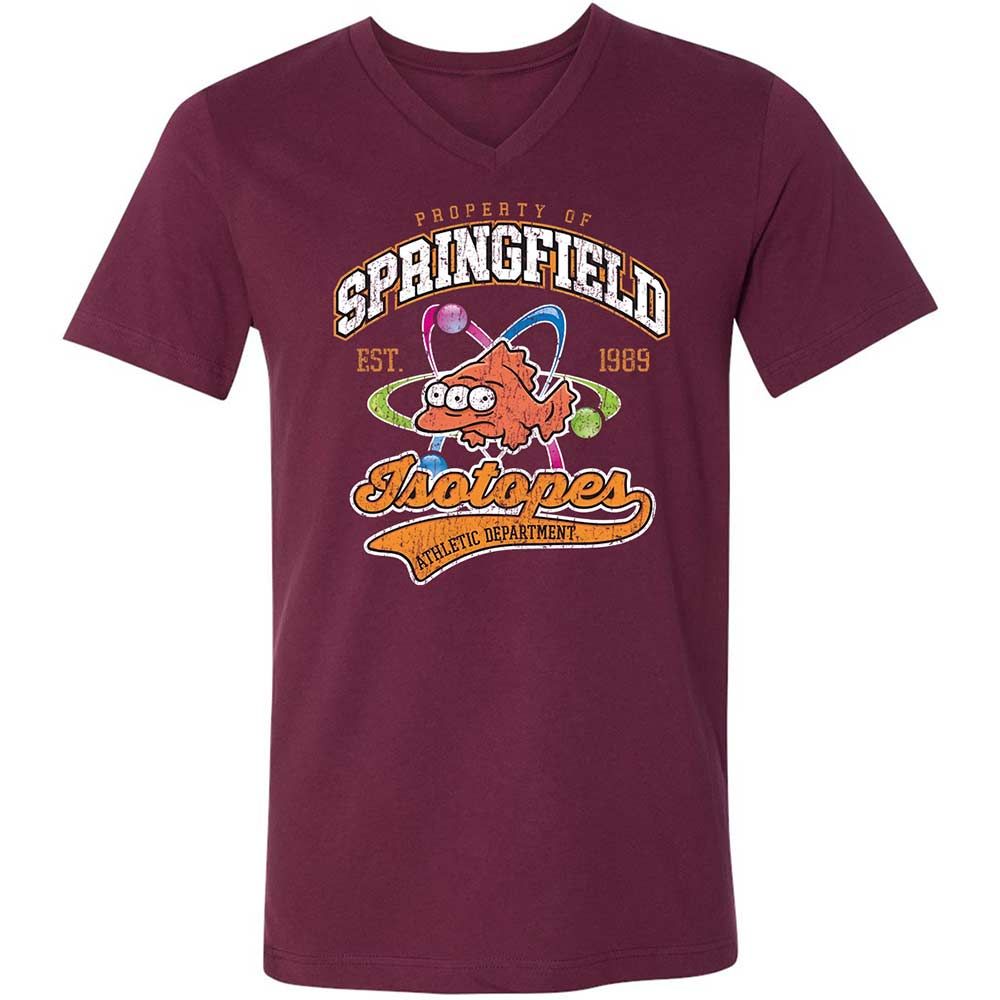 Unisex V-Neck T-Shirt - HCF3Z8G8 - Maroon - 8