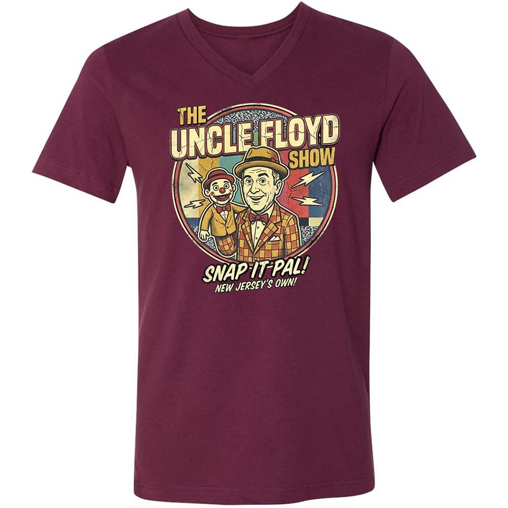 Unisex V-Neck T-Shirt - KGSH9SMS - Maroon - 8