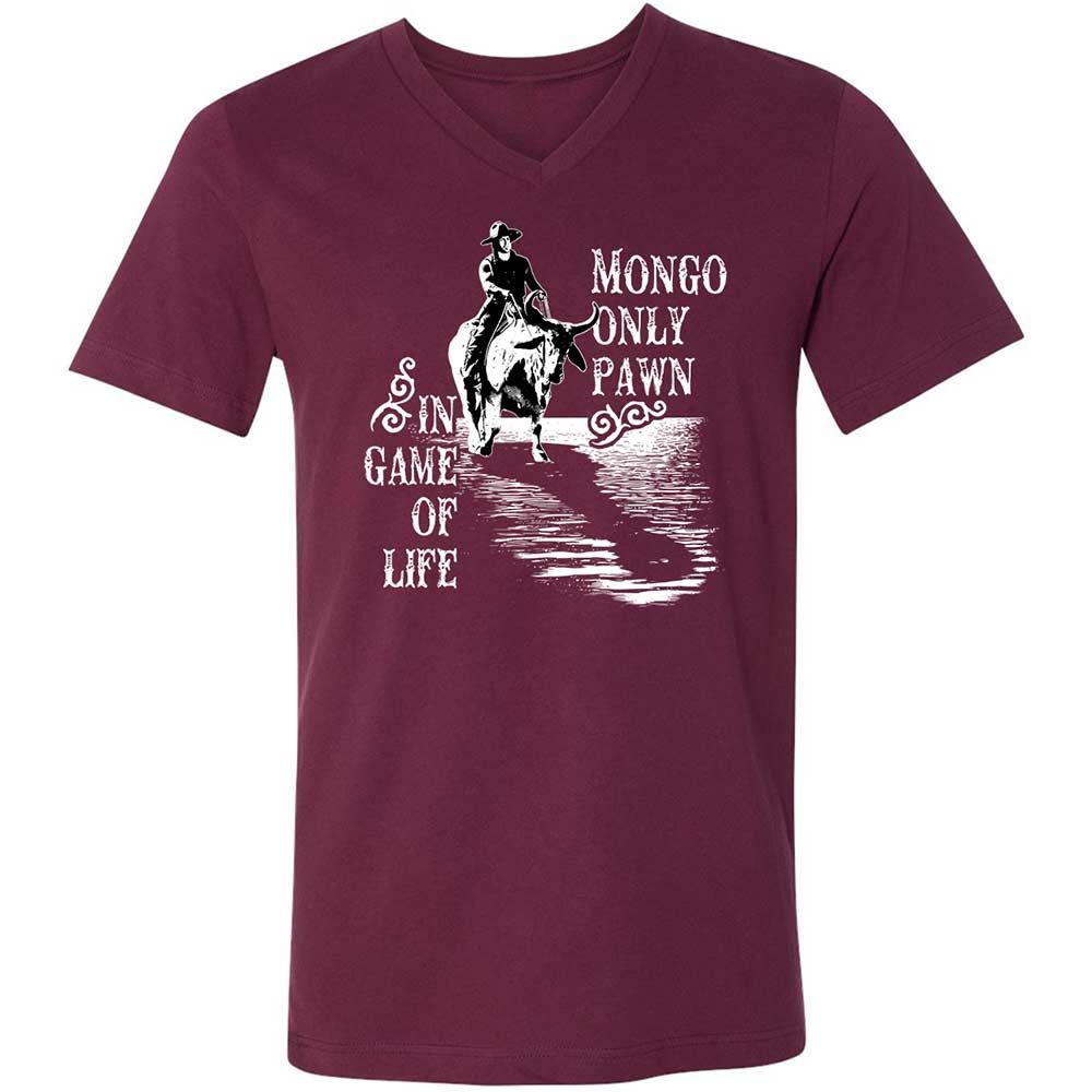 Unisex V-Neck T-Shirt - GUTBBV81 - Maroon - 8
