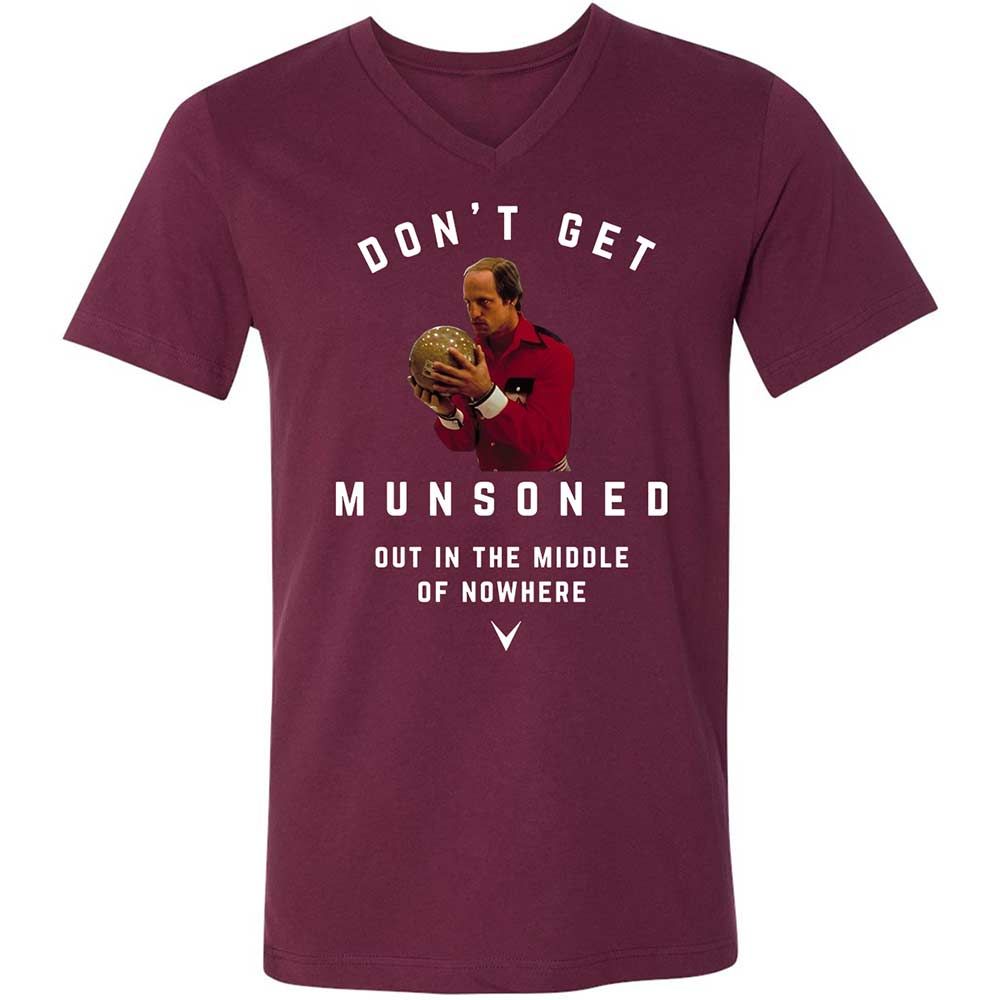 Unisex V-Neck T-Shirt - 5UAKZ5LN - Maroon - 8