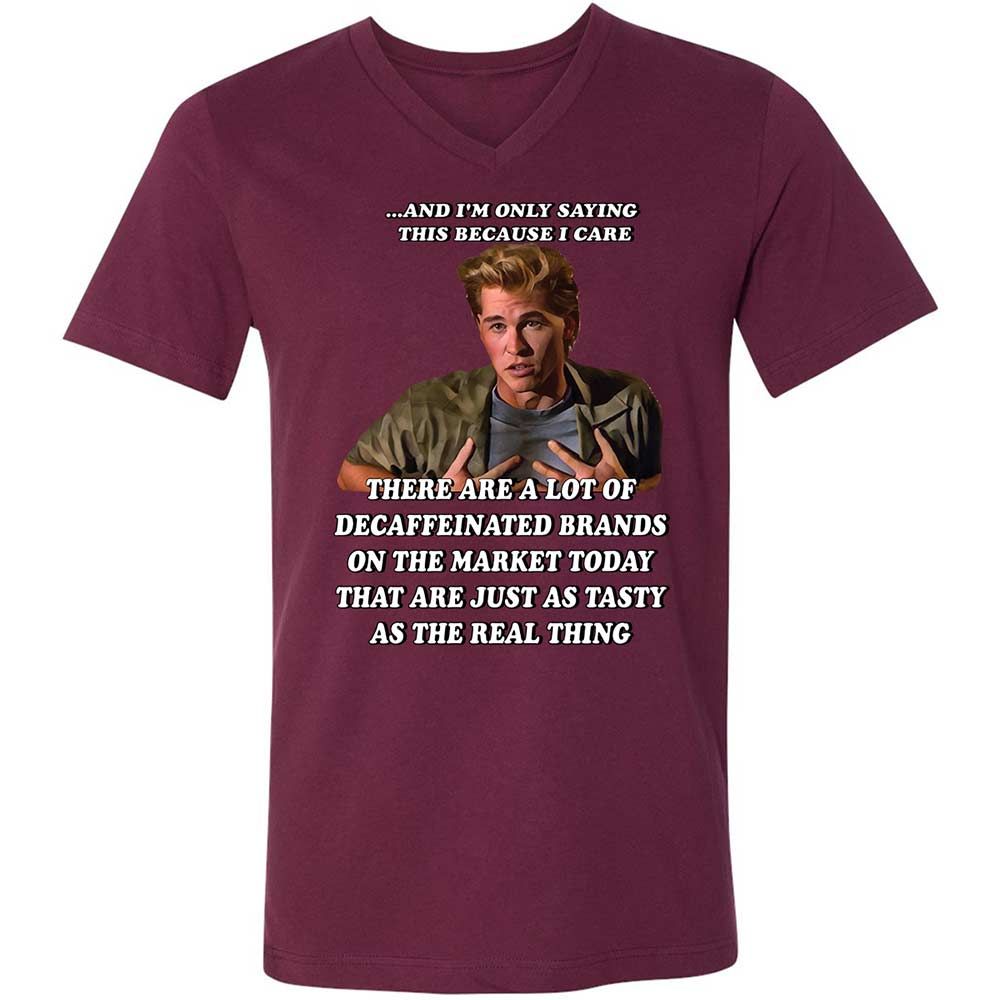 Unisex V-Neck T-Shirt - XBHUR28S - Maroon - 8