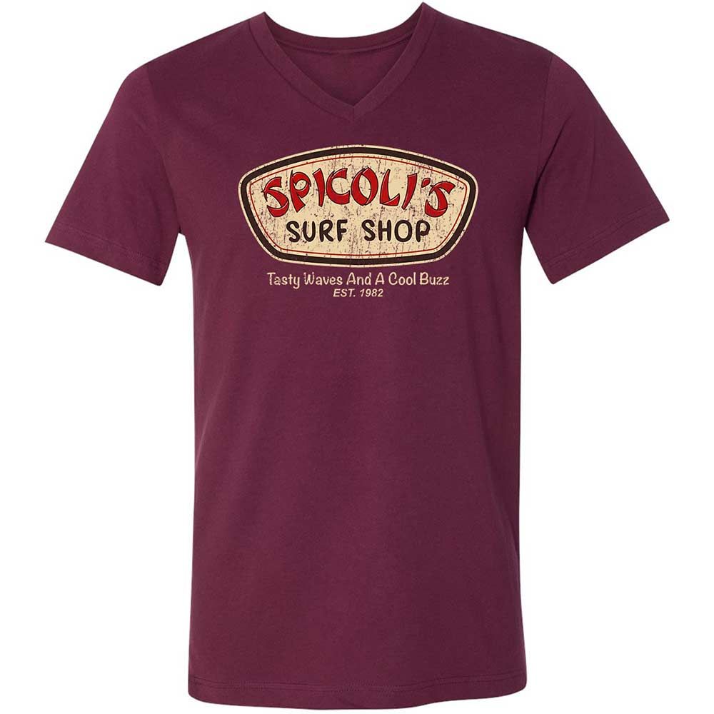 Unisex V-Neck T-Shirt - 7CDQ9Z8J - Maroon - 8