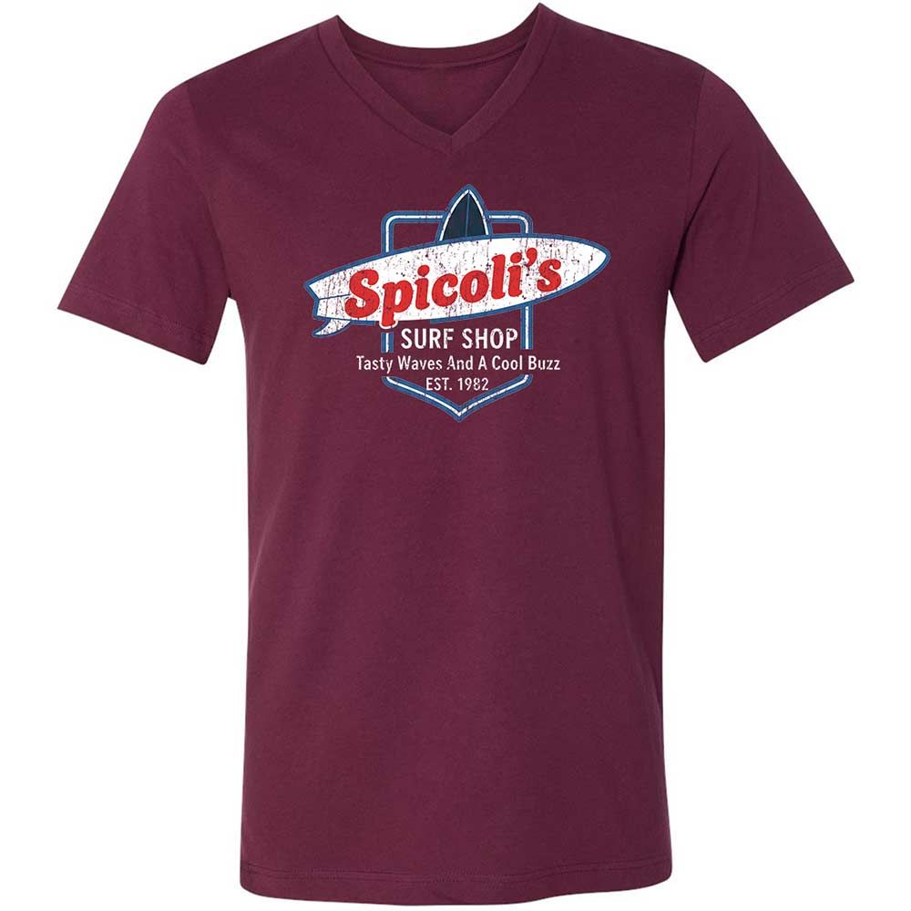 Unisex V-Neck T-Shirt - E256LVWT - Maroon - 8