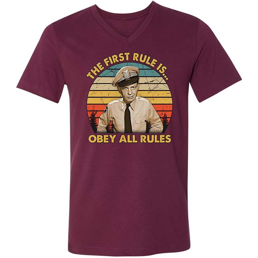 Unisex V-Neck T-Shirt - DD1F3U1Z - Maroon - 8