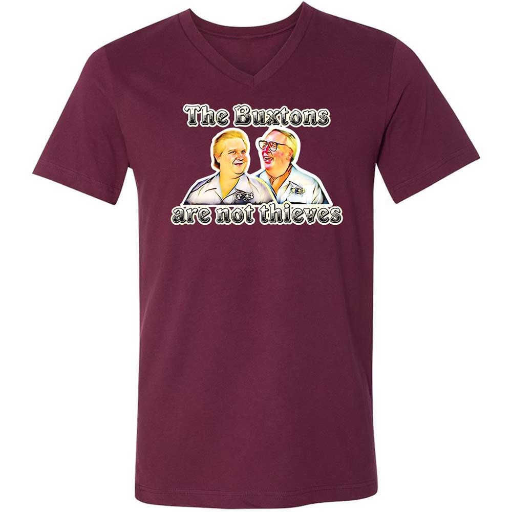 Unisex V-Neck T-Shirt - Z3MKLD1D - Maroon - 8