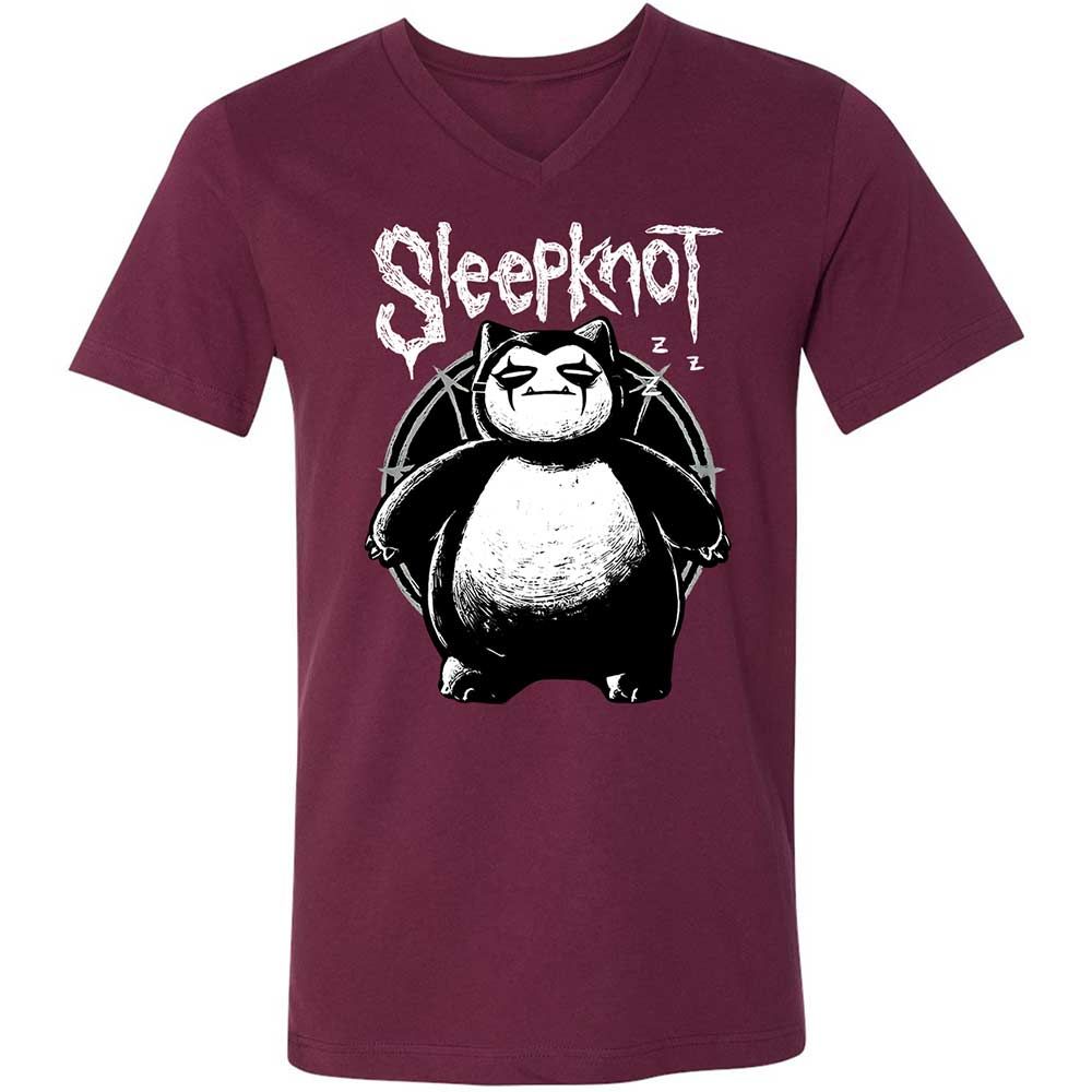 Unisex V-Neck T-Shirt - GTAAJ3J8 - Maroon - 8