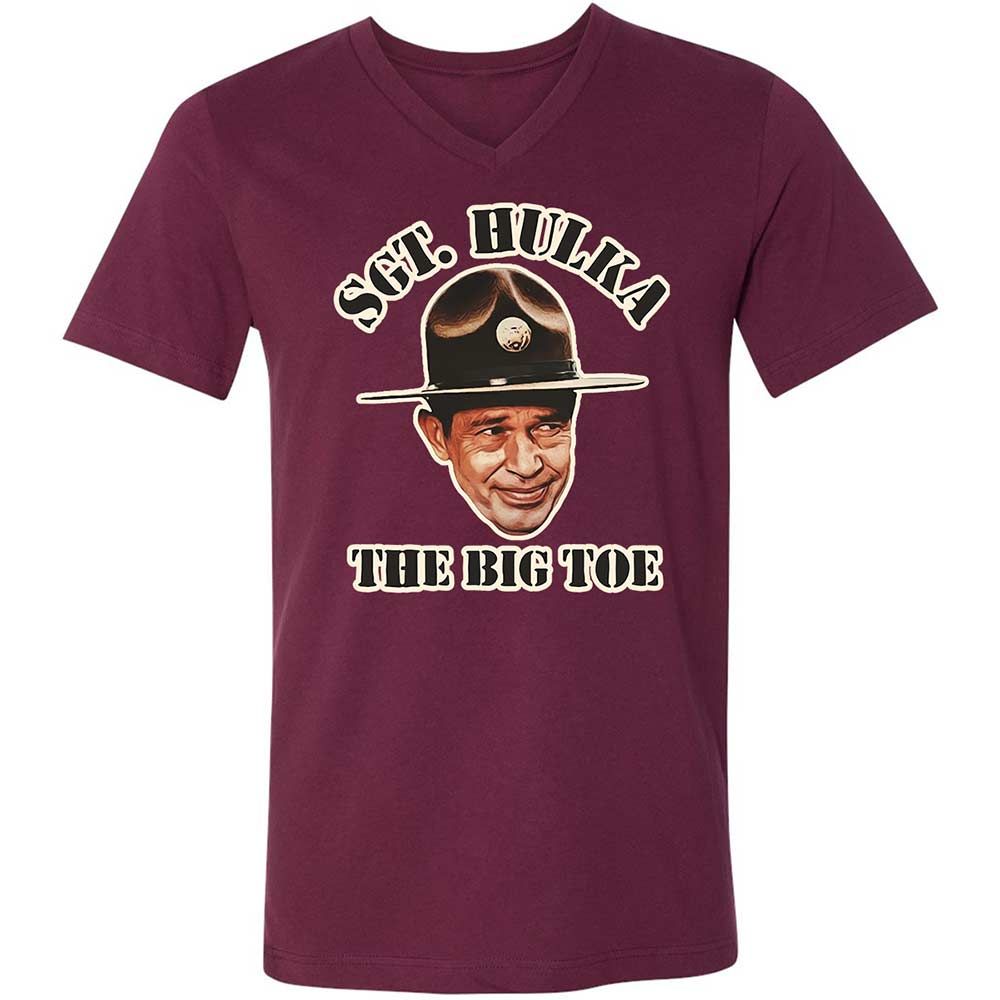 Unisex V-Neck T-Shirt - B6DQ6KN5 - Maroon - 8