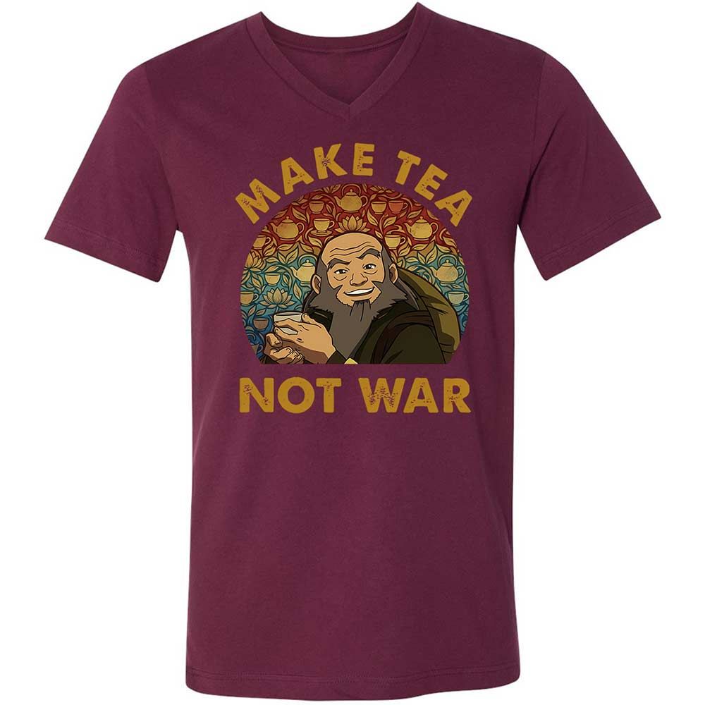 Unisex V-Neck T-Shirt - 9WJNUKF2 - Maroon - 8