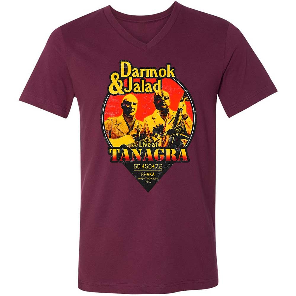 Unisex V-Neck T-Shirt - 3NRGSVWD - Maroon - 8