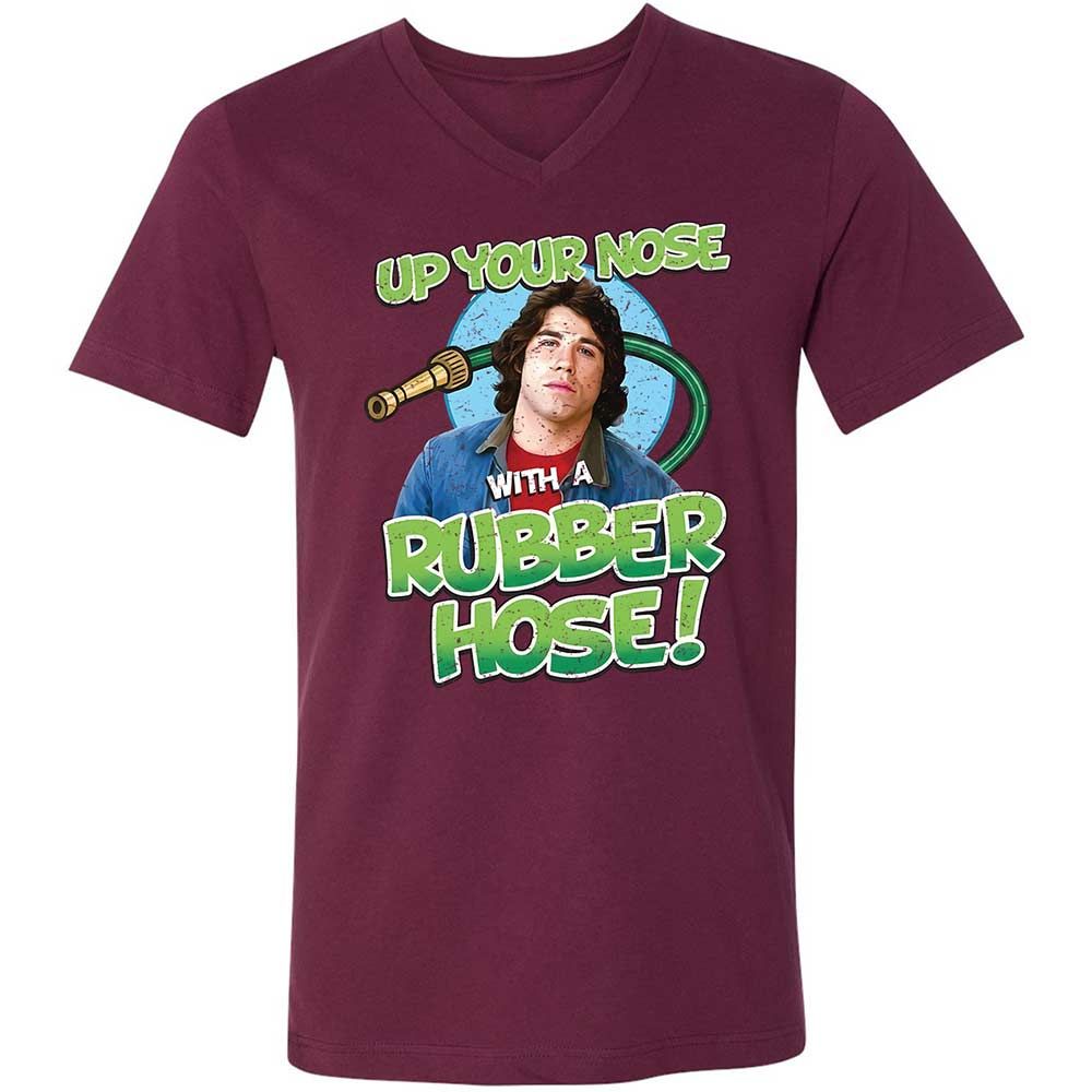 Unisex V-Neck T-Shirt - QF5Q29PY - Maroon - 8
