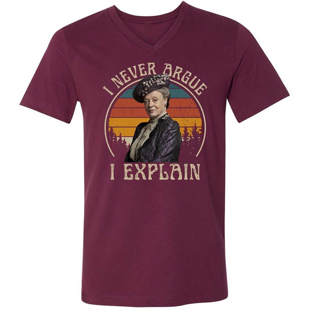 Unisex V-Neck T-Shirt - V9F3MAJH - Maroon - 8