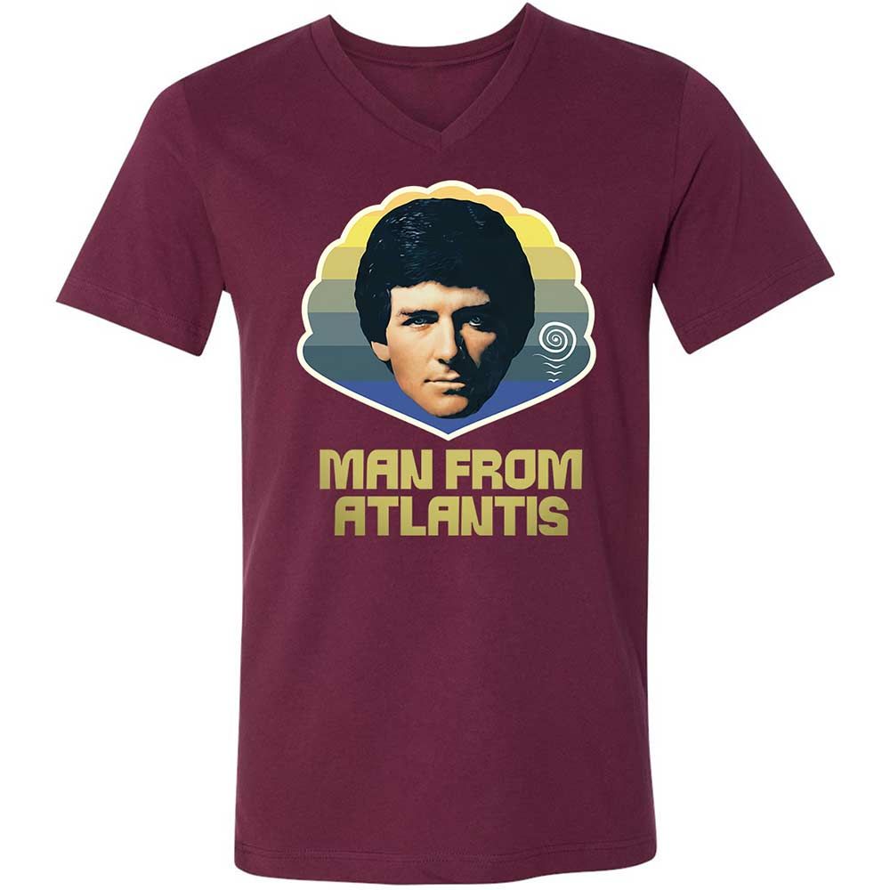 Unisex V-Neck T-Shirt - JCNPE99E - Maroon - 8