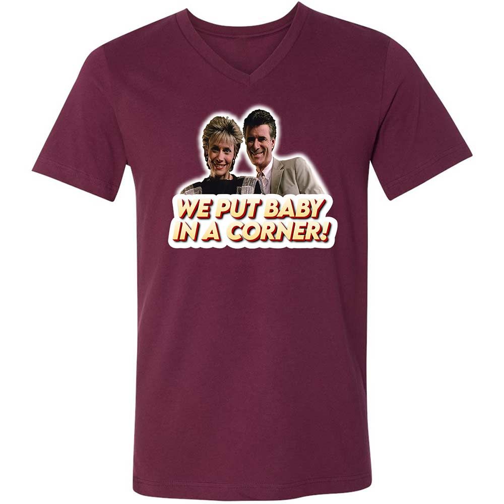 Unisex V-Neck T-Shirt - XS3JF3F2 - Maroon - 8