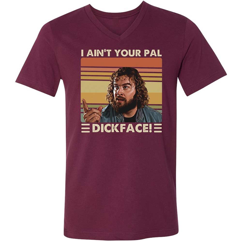Unisex V-Neck T-Shirt - 7171MR1X - Maroon - 8