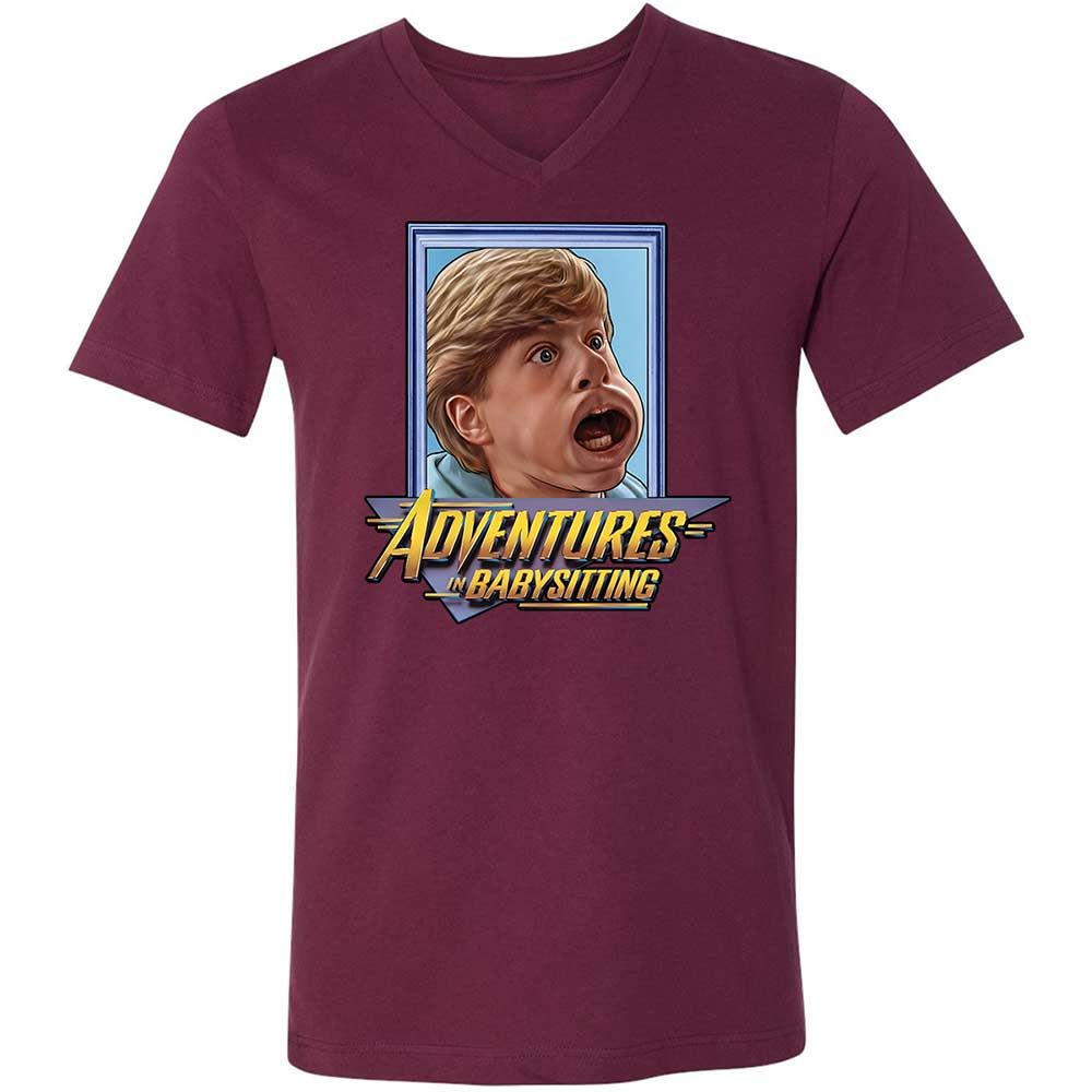 Unisex V-Neck T-Shirt - BVNB8MPX - Maroon - 8
