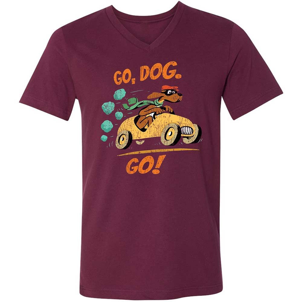 Unisex V-Neck T-Shirt - 8ZFN8ZY3 - Maroon - 8