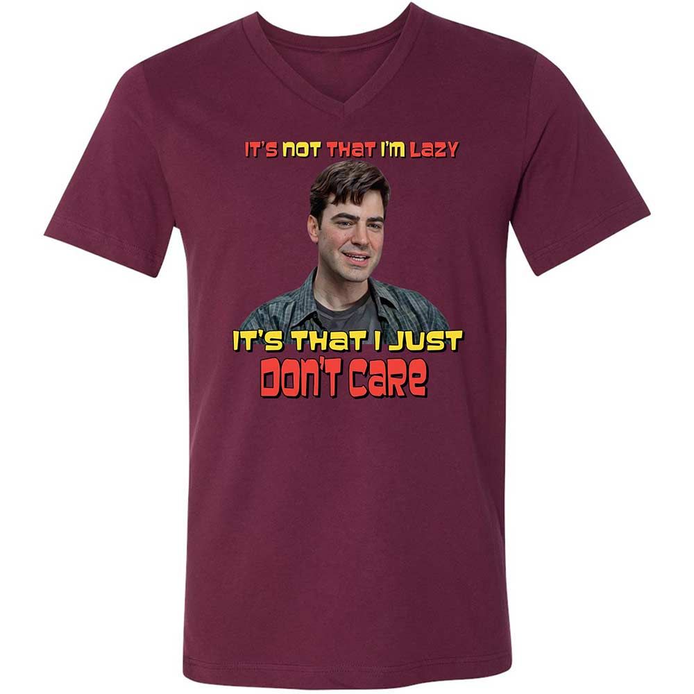 Unisex V-Neck T-Shirt - DPS1MUUZ - Maroon - 8