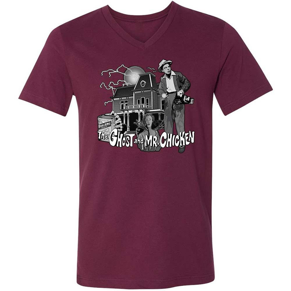 Unisex V-Neck T-Shirt - V928HNGB - Maroon - 8