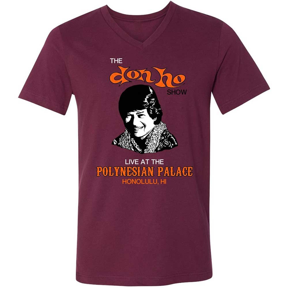 Unisex V-Neck T-Shirt - 2CNFZ68G - Maroon - 8