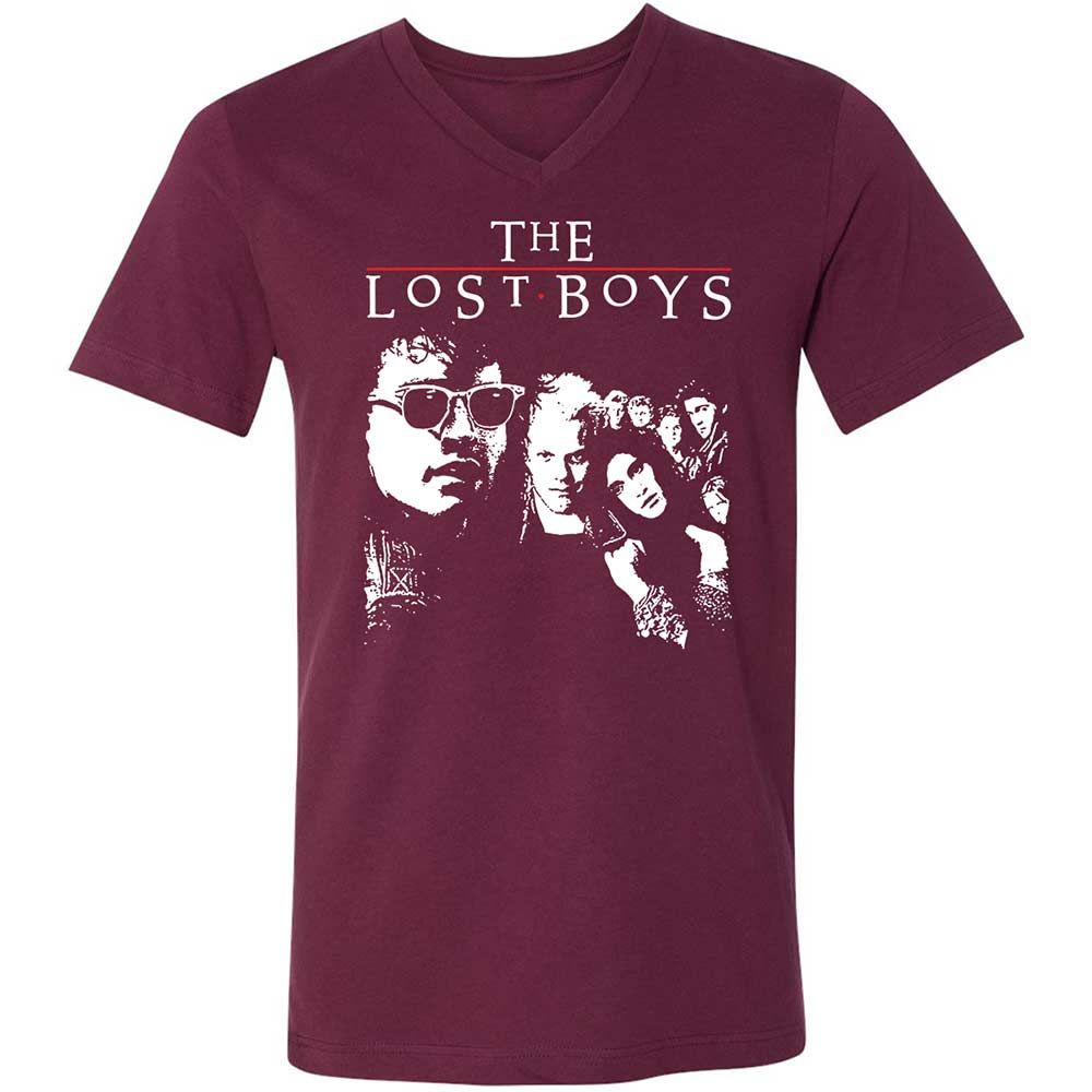 Unisex V-Neck T-Shirt - 187PTJEQ - Maroon - 8