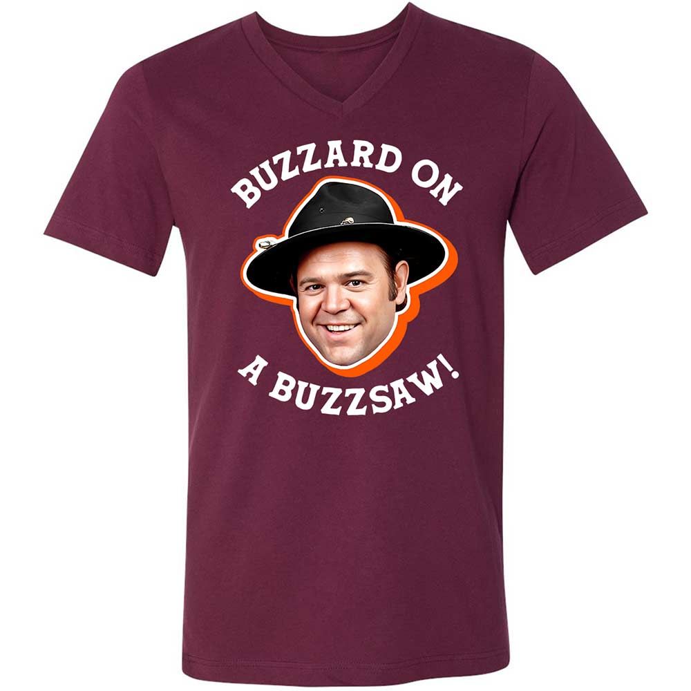 Unisex V-Neck T-Shirt - HXYQJVQP - Maroon - 8