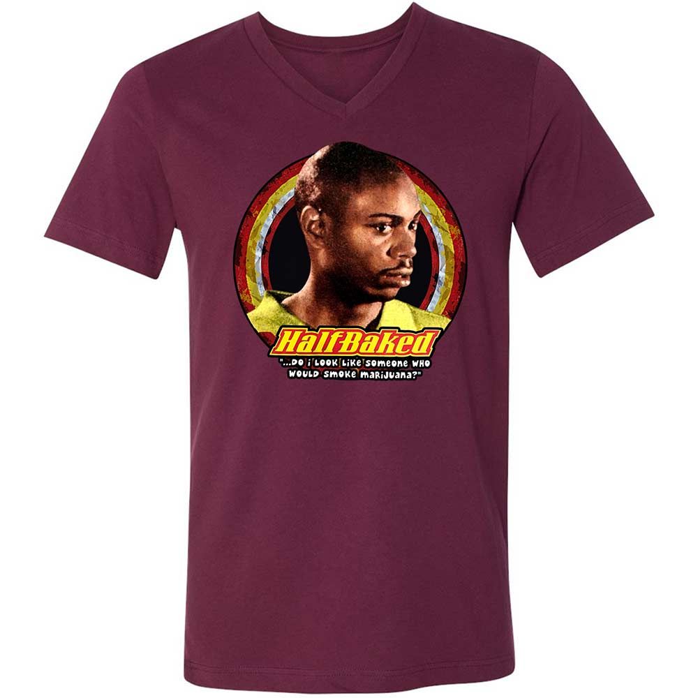 Unisex V-Neck T-Shirt - 9PQ6J2YV - Maroon - 8