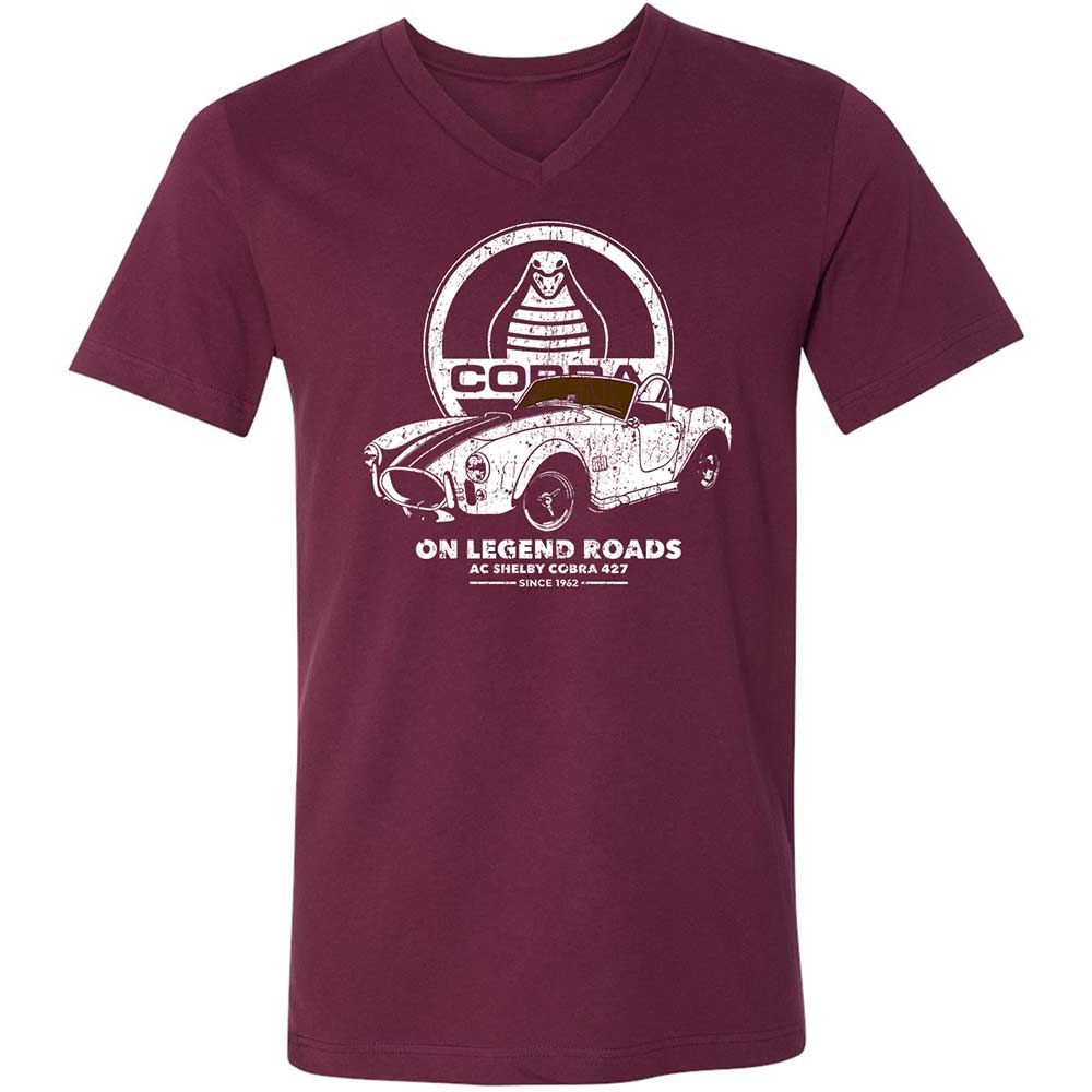 Unisex V-Neck T-Shirt - 3B31WVN8 - Maroon - 8