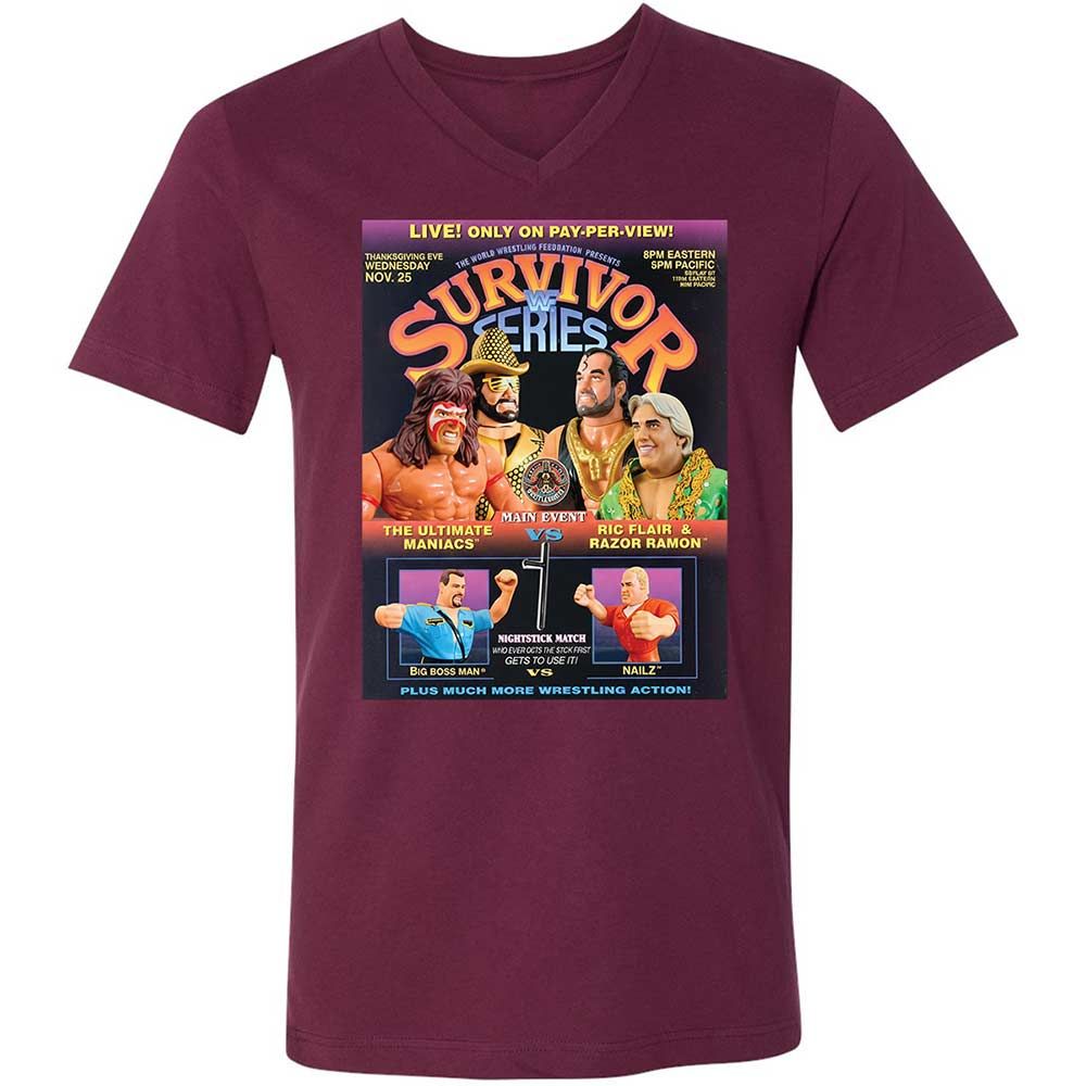Unisex V-Neck T-Shirt - GNS2FWBD - Maroon - 8