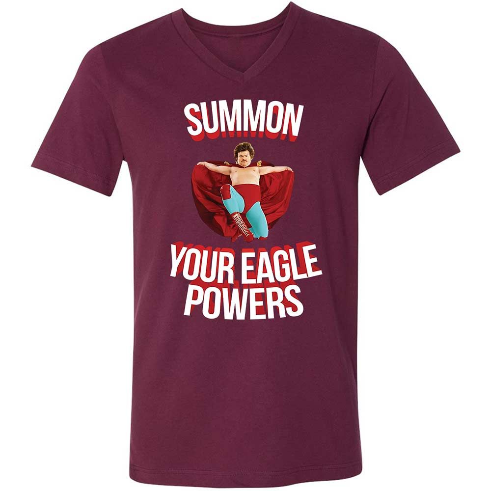 Unisex V-Neck T-Shirt - FCH52RGF - Maroon - 8