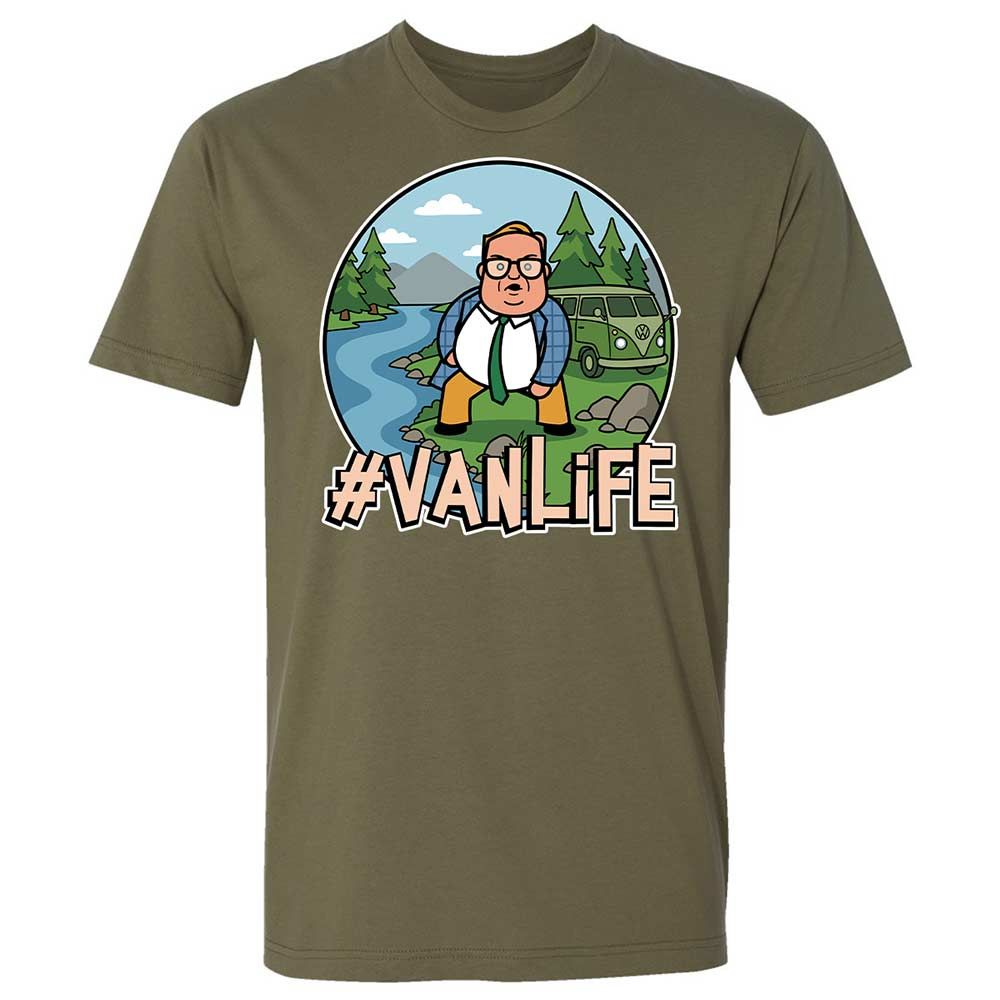 Vanlife living in a van down by the river - Military Green - 8