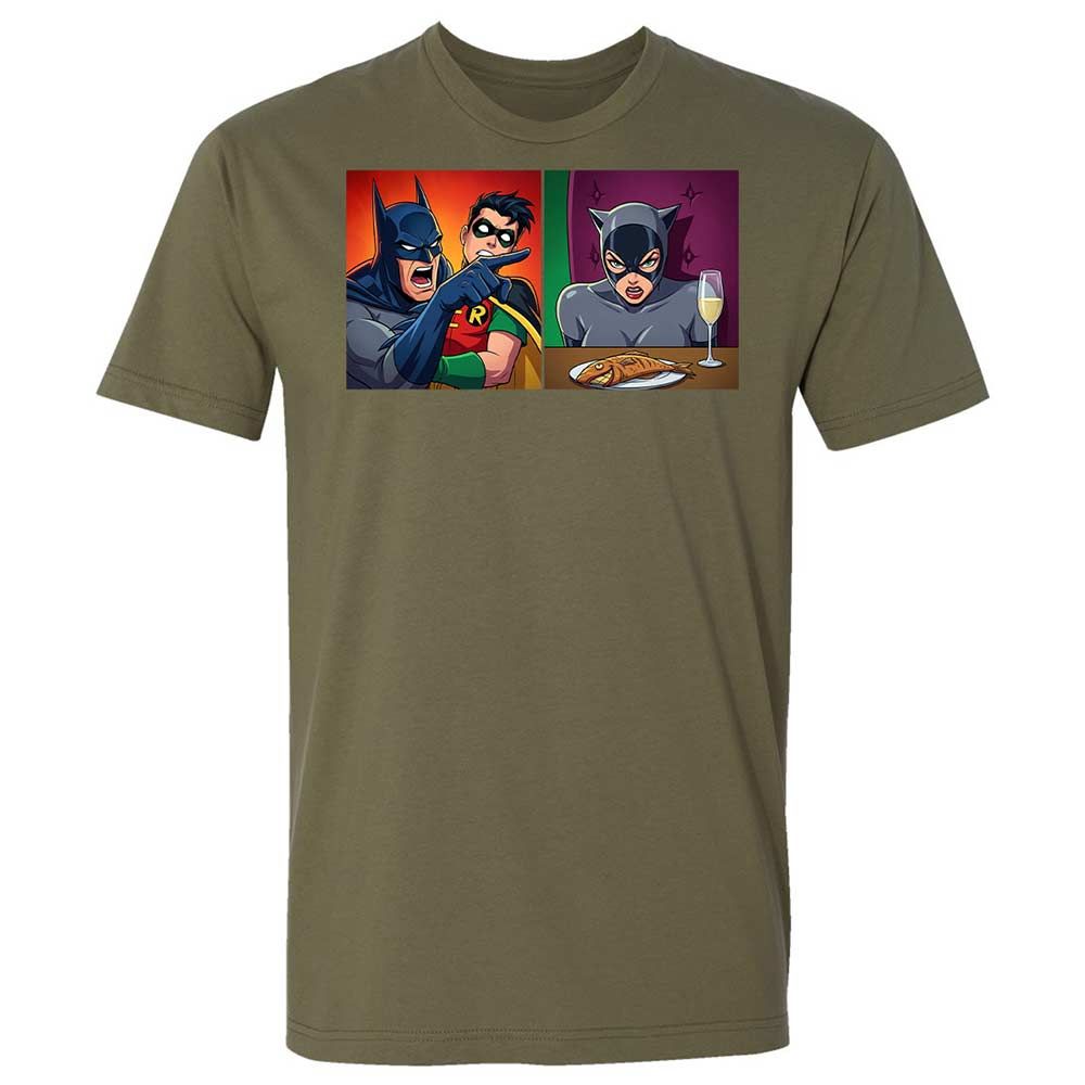 Bat Yelling at Catwoman - Military Green - 8