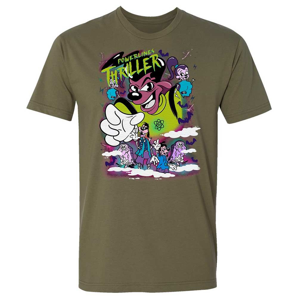 Vintage Pop Cartoon Horror Mashup - Military Green - 8