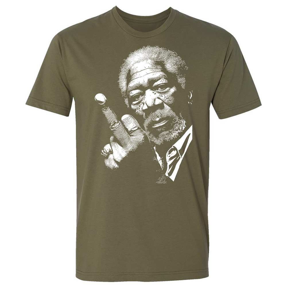 Morgan Freeman middle finger - Military Green - 8