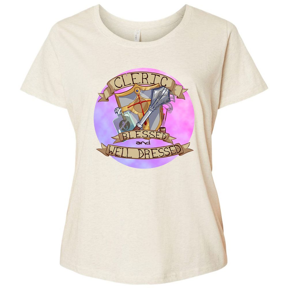 Ladies Curvy Jersey - LMTM3CBY - Natural Heather - 8