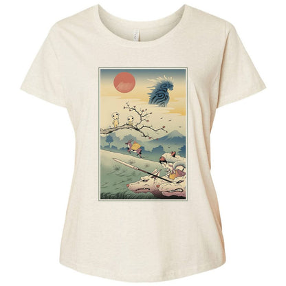 Ladies Curvy Jersey - QG4HWF9M - Natural Heather - 8