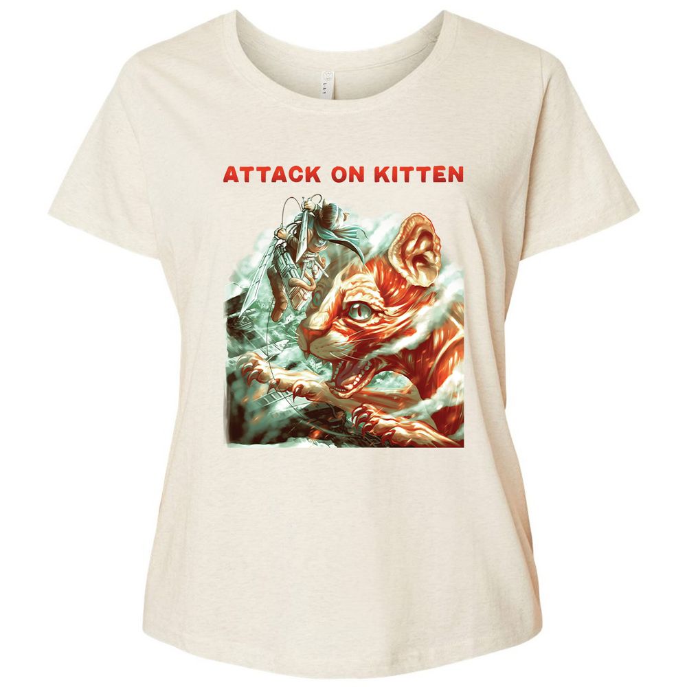 Ladies Curvy Jersey - 98F14LWH - Natural Heather - 8