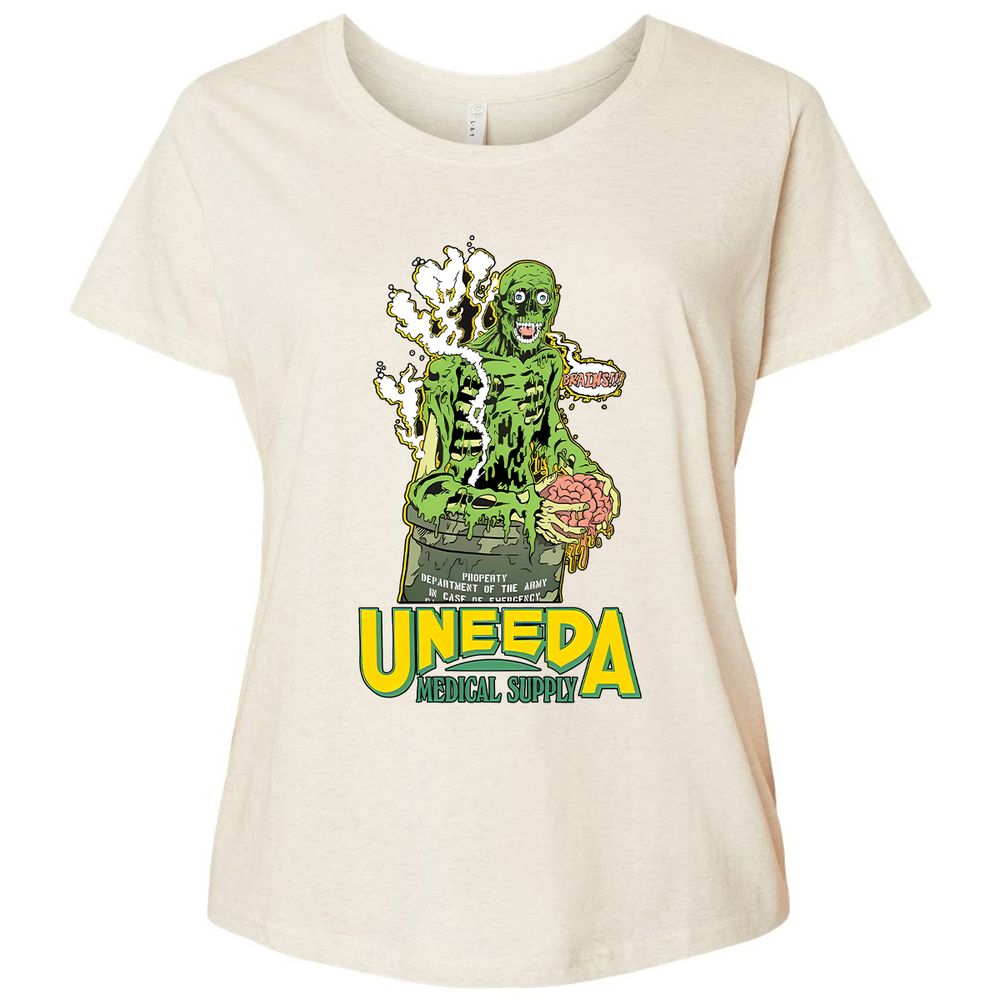 Ladies Curvy Jersey - QUF2J16R - Natural Heather - 8