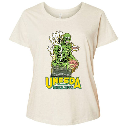 Ladies Curvy Jersey - QUF2J16R - Natural Heather - 8