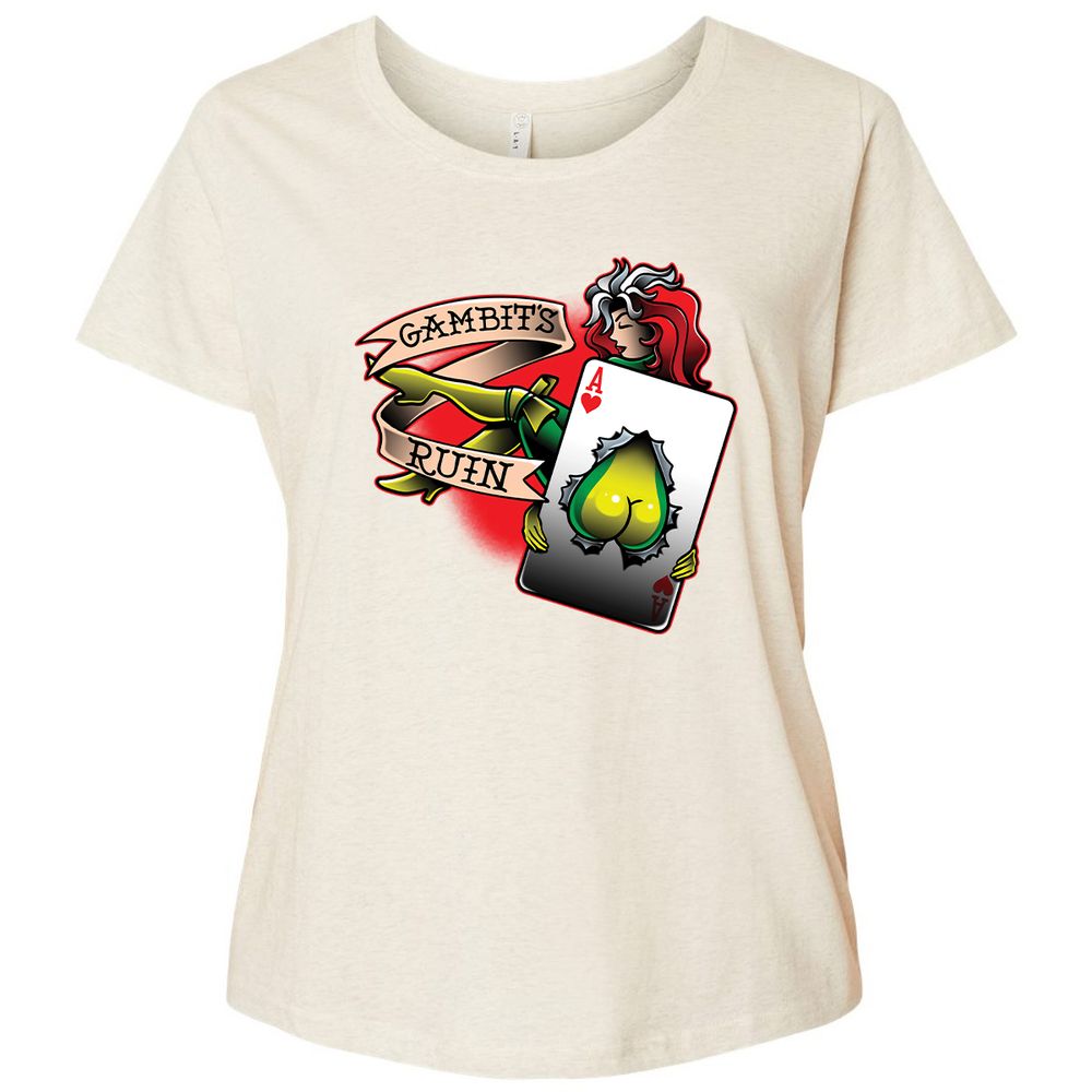 Ladies Curvy Jersey - WYU748Q3 - Natural Heather - 8