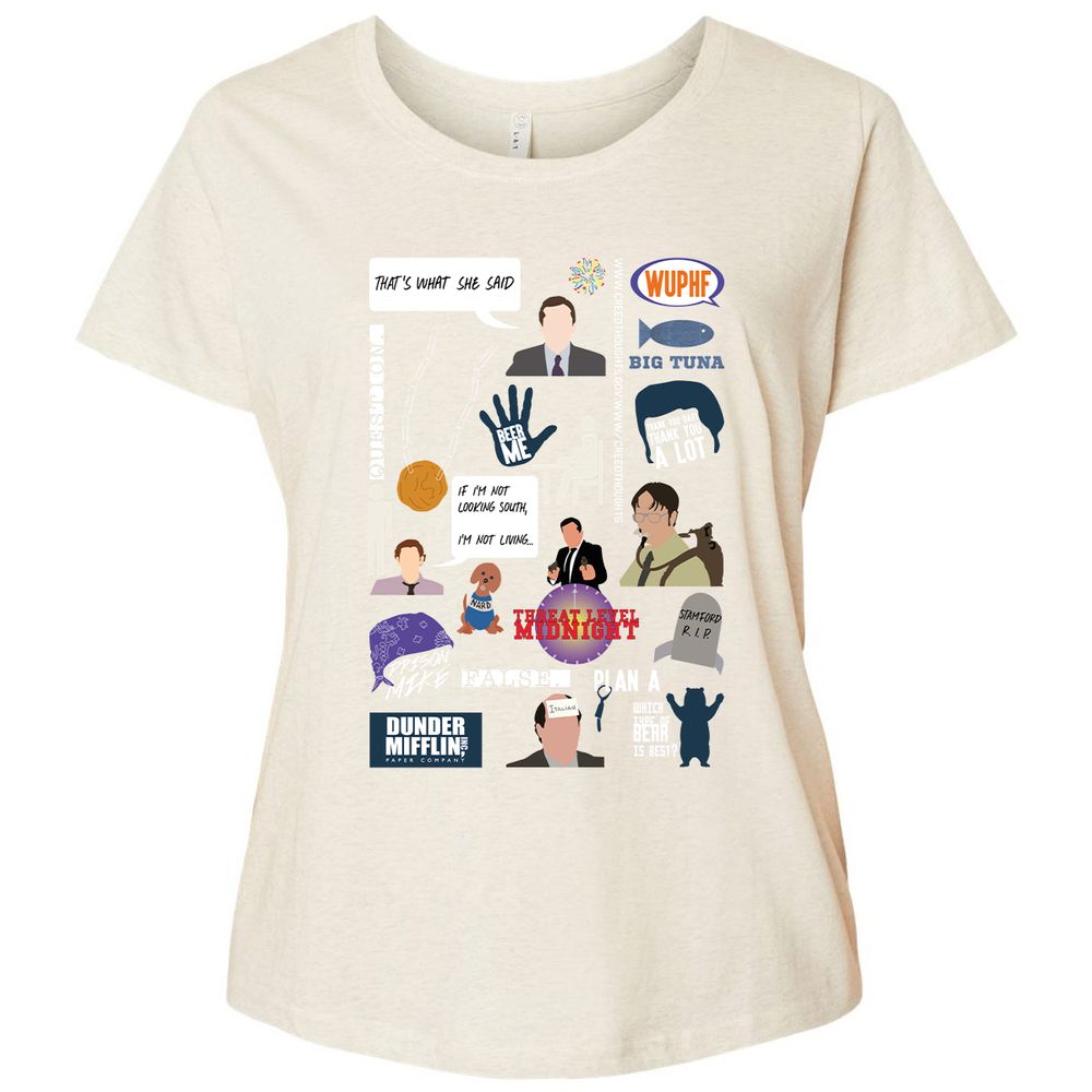 Ladies Curvy Jersey - HDEHQRV9 - Natural Heather - 8