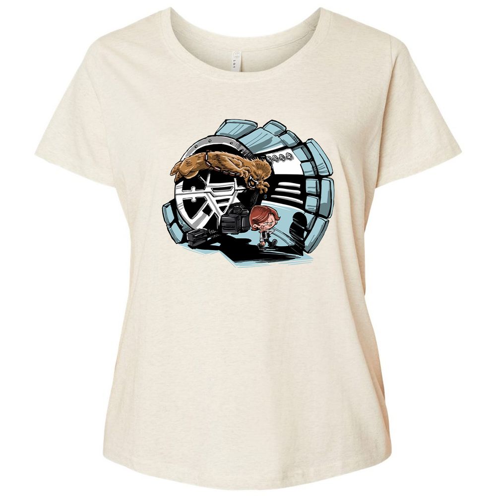 Ladies Curvy Jersey - HW5382BV - Natural Heather - 8