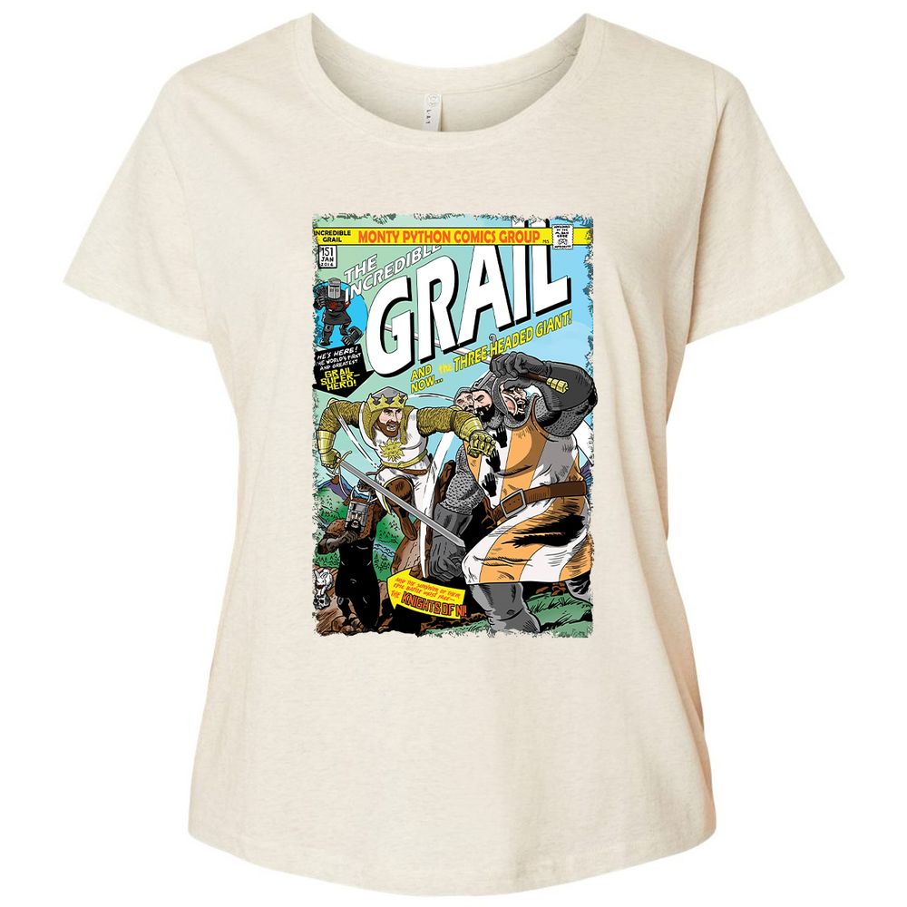 Ladies Curvy Jersey - AASFXSB8 - Natural Heather - 8