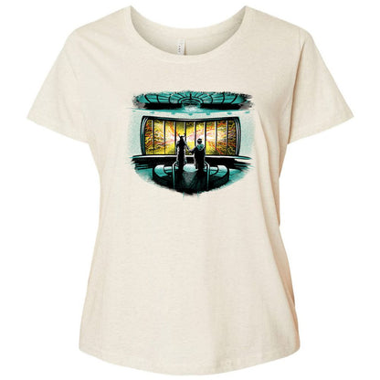 Ladies Curvy Jersey - 65WM93E8 - Natural Heather - 8