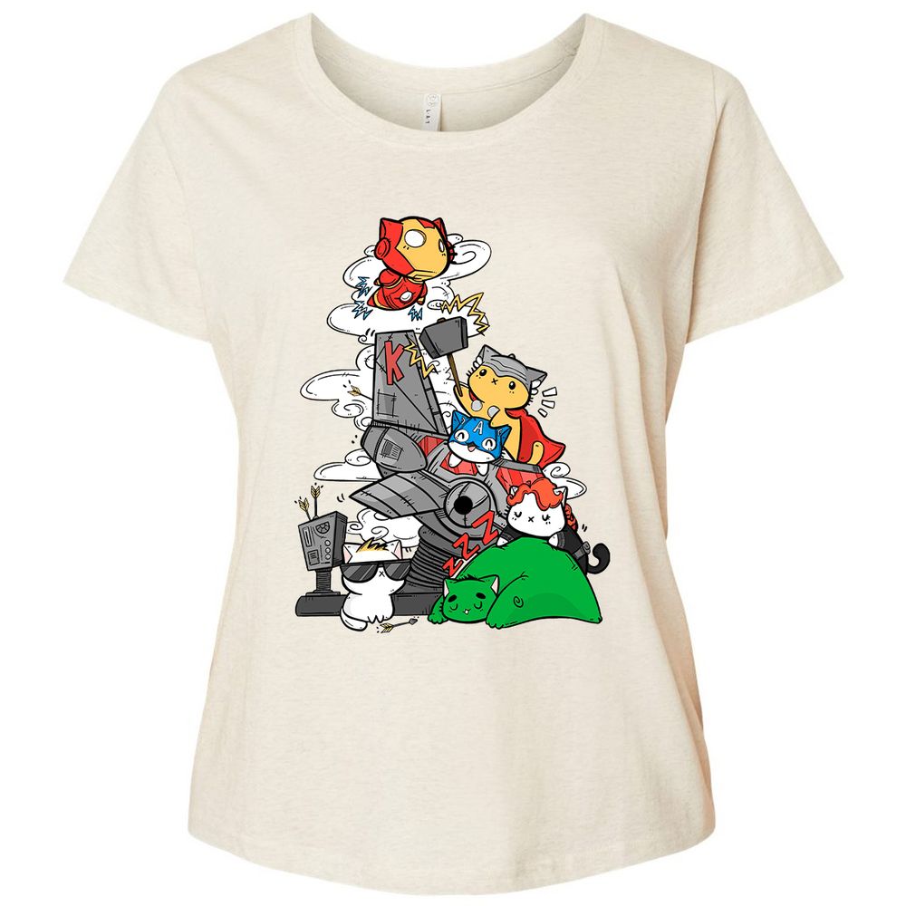 Ladies Curvy Jersey - PY578XQG - Natural Heather - 8