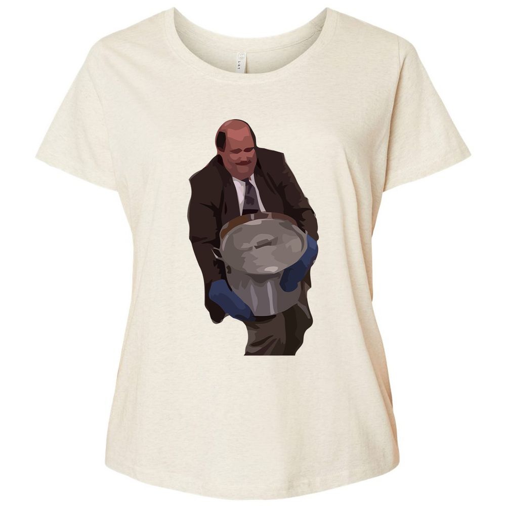 Ladies Curvy Jersey - 4QJ1G282 - Natural Heather - 8