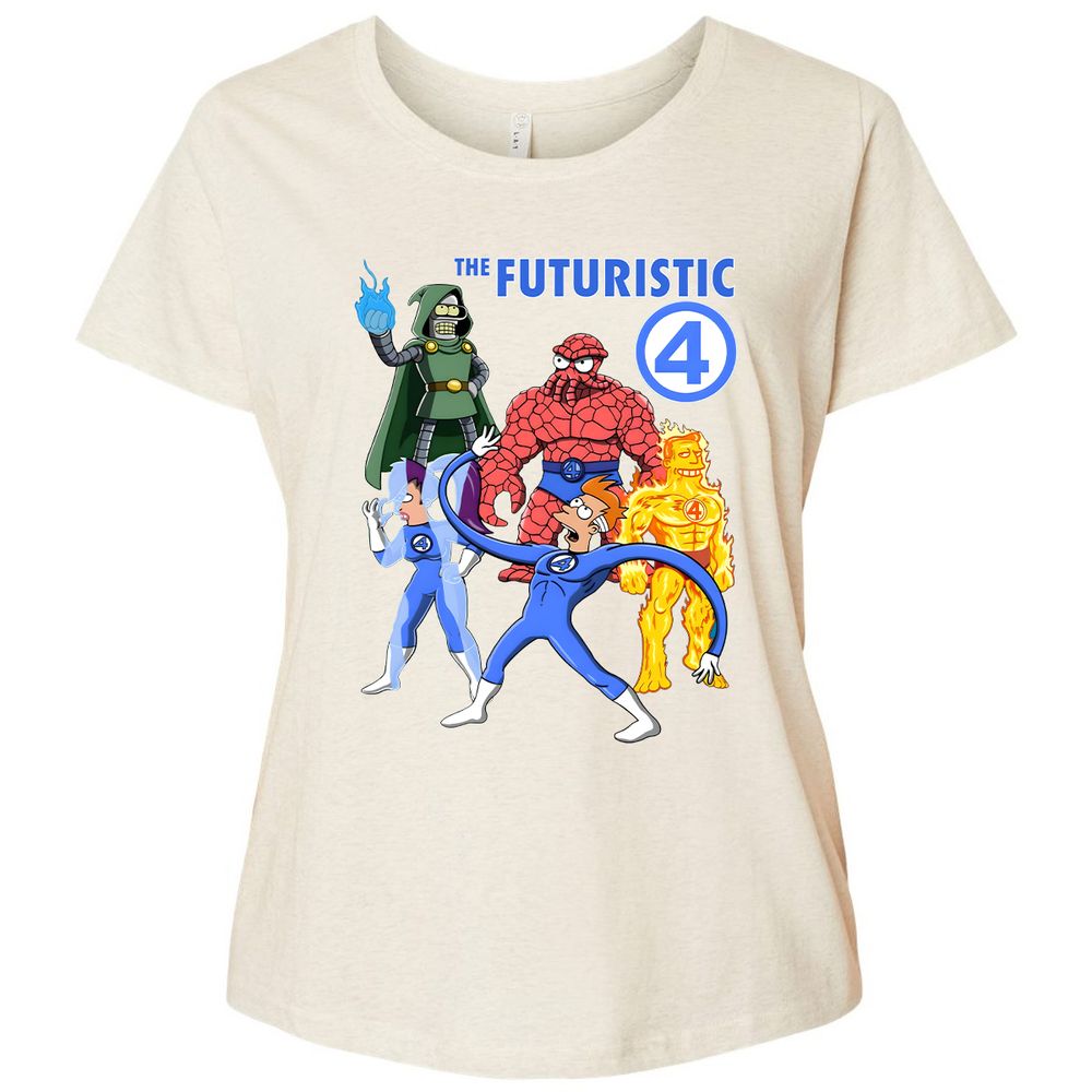 Ladies Curvy Jersey - QGUVMB67 - Natural Heather - 8