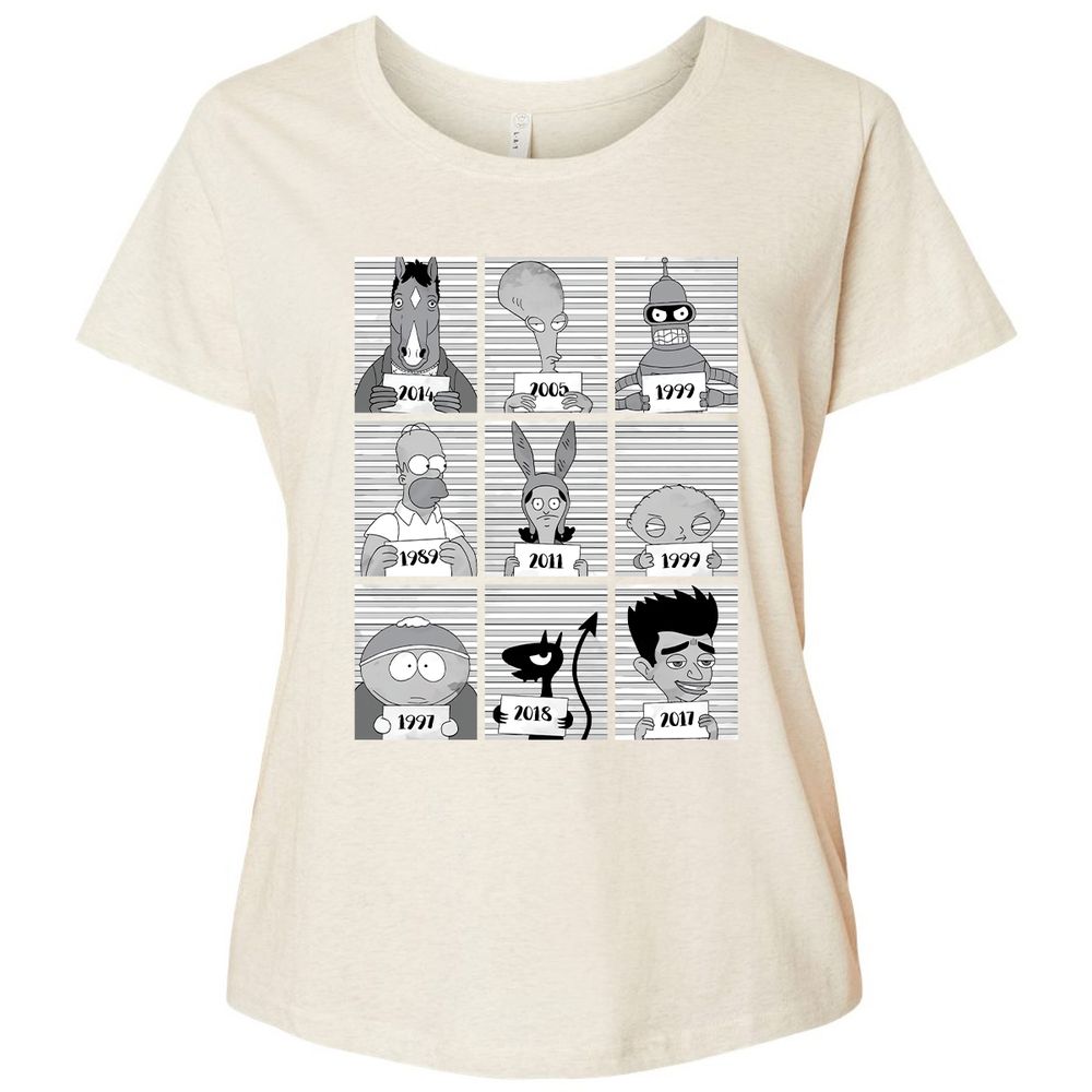 Ladies Curvy Jersey - 3JNDMLU2 - Natural Heather - 8